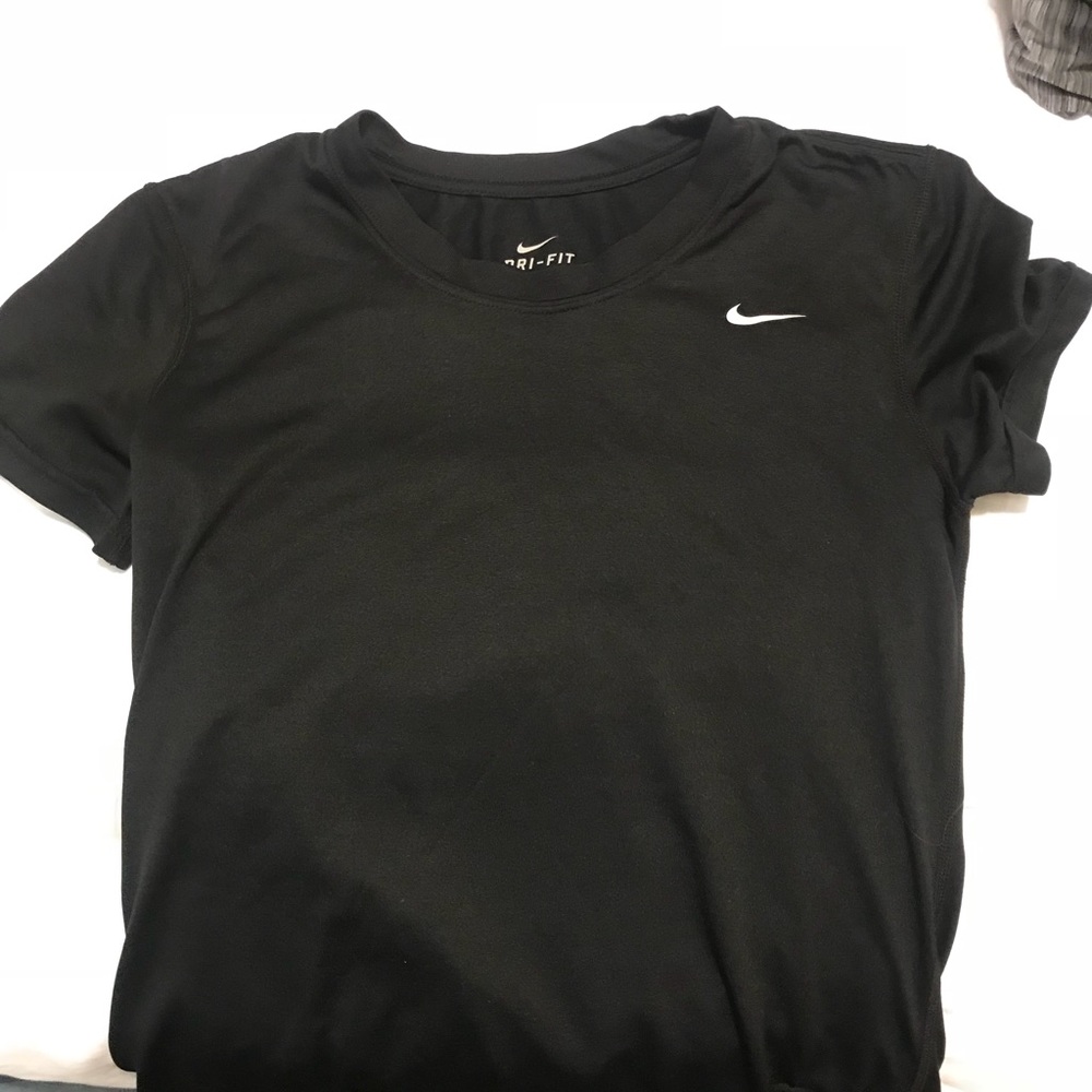Nike black dri fit running shirt